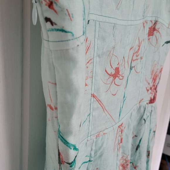 Ann Taylor Linen Fit & Flare Floral Dress Size 8 - Picture 6 of 14